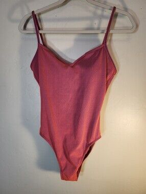 Beach Native Vintage Shimmery Pink/orange Spaghetti-Strap One-Piece Swimsuit